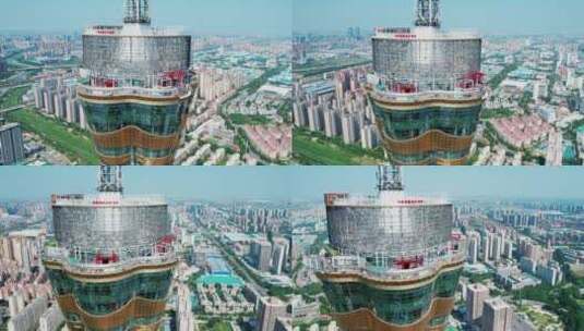 郑州地标建筑4k航拍素材高清在线视频素材下载