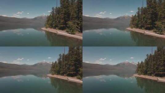 湖泊山脉全景景观高清在线视频素材下载