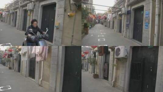老上海的街道，弄堂高清在线视频素材下载