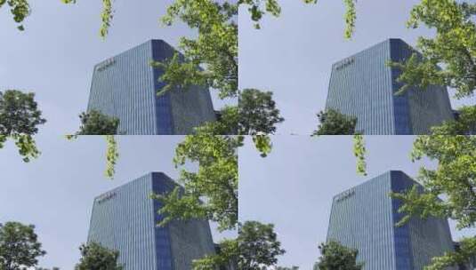 玻璃幕墙现代办公大楼高清在线视频素材下载