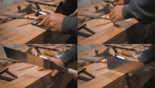 木工工匠唯美意境匠心家具设计高清在线视频素材下载