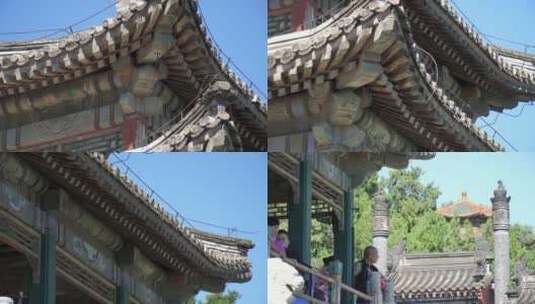 石桥拱桥栏杆雕刻石刻雕塑古建筑高清在线视频素材下载