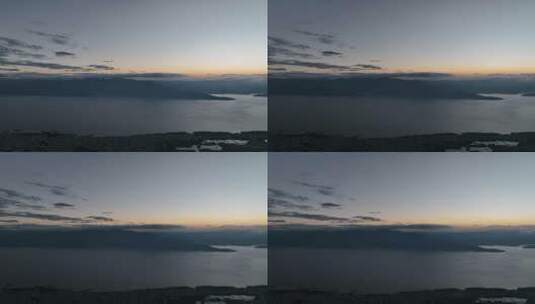 洱海清晨航拍高清在线视频素材下载