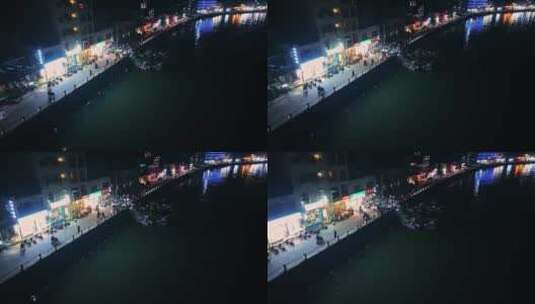 广西北海涠洲岛夜景航拍高清在线视频素材下载