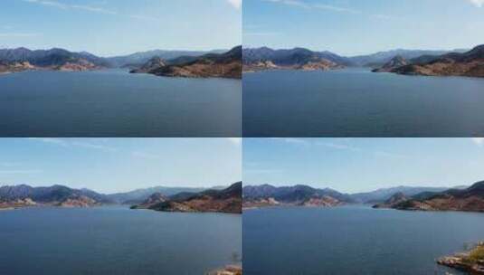 青岛崂山水库航拍4K视频高清在线视频素材下载