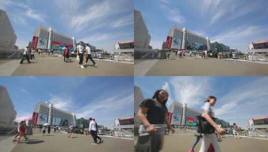 北京西单人流 延时摄影 4K高清在线视频素材下载