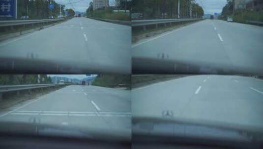乡村公路行驶汽车行车记录仪驾驶第一视角高清在线视频素材下载