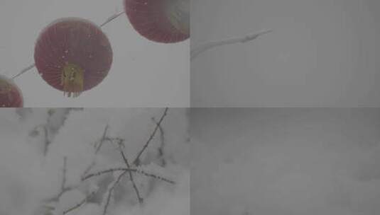 下雪慢动作唯美高速镜头灰片高清在线视频素材下载