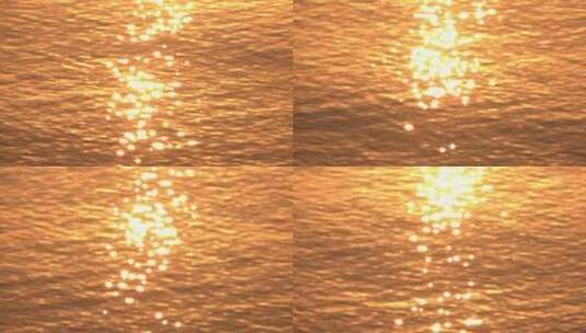 唯美水面 实拍水面光斑 金色水面 水波纹高清在线视频素材下载