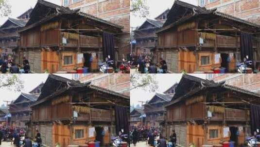 贵州人文 木房子 建筑风格高清在线视频素材下载