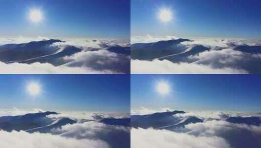 4K天空云海云朵太阳转场空镜蓝天高清在线视频素材下载
