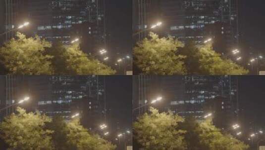 北京国贸车流夜景 夜景车流高清在线视频素材下载