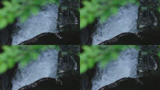 山泉山间溪流升格生态环境唯美空镜高清在线视频素材下载