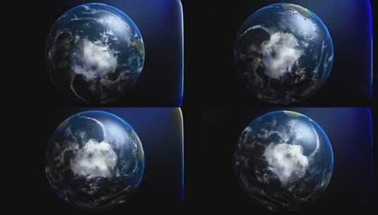 4k地球顺时针旋转特效透明素材 (1)高清在线视频素材下载