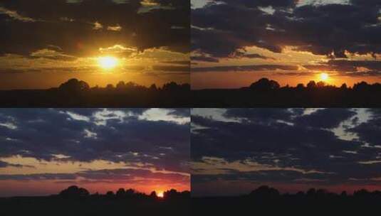 日落时间推移的景观高清在线视频素材下载