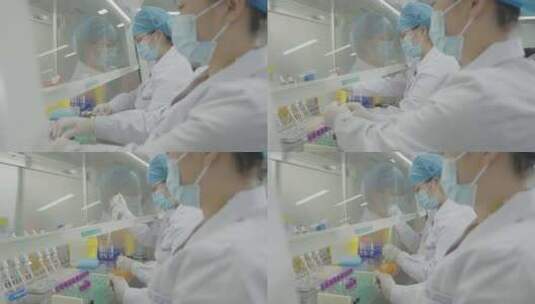 武汉实验室滴管吸取血浆侧拍地拍高清在线视频素材下载