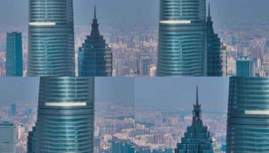 上海地标建筑航拍高清在线视频素材下载