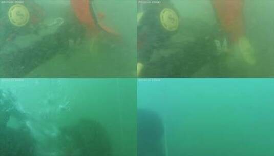 水域救援潜水定位高清在线视频素材下载