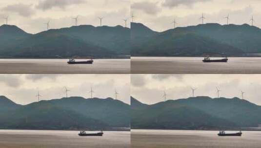 海洋中的轮船高清在线视频素材下载