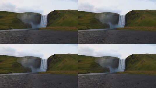 瀑布的美景特写高清在线视频素材下载