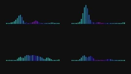 透明 音乐图形均衡器韵律节奏跳动 科技蓝高清在线视频素材下载