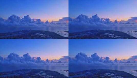 夏天 晚霞 云层 黄昏 日落 天空 海南 空镜高清在线视频素材下载