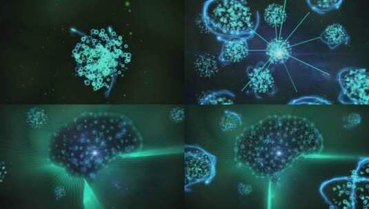 大脑科技计算人工智能脑科学云计算脑电波高清在线视频素材下载