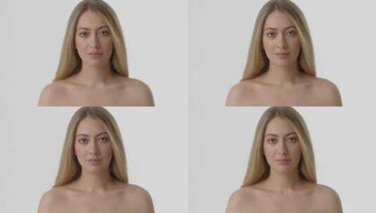美女脸肖像高清在线视频素材下载