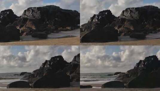 平潭海岛沙滩航拍高清在线视频素材下载