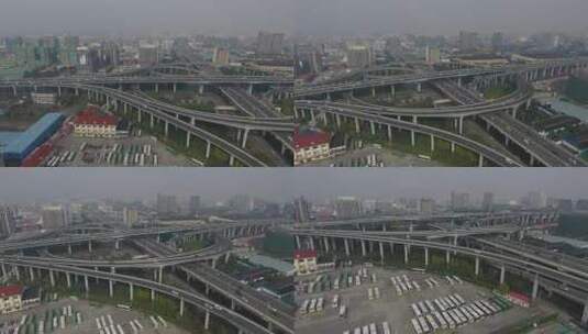 上海中环共和新路综合客运交通枢纽公交站高清在线视频素材下载