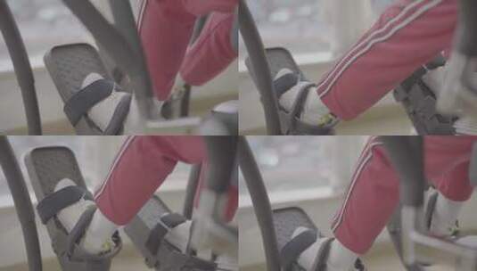 在健身房里运动 健身 脚踏板高清在线视频素材下载