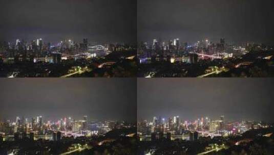4K 重庆 夜景 灯光点亮延时高清在线视频素材下载