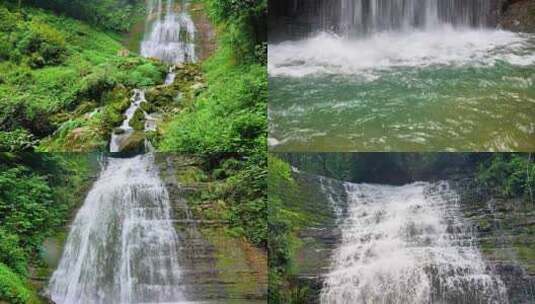 （合集）湖北恩施鹿苑坪河水河谷溪流瀑布高清在线视频素材下载