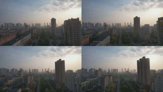日出 楼房 城市高清在线视频素材下载
