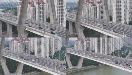 广州番禺区东沙桥高清在线视频素材下载