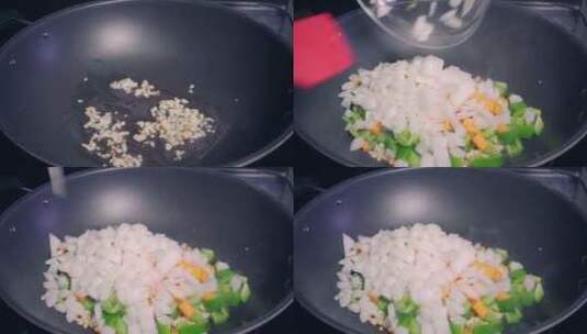 烹饪菜品美味蔬菜高清在线视频素材下载