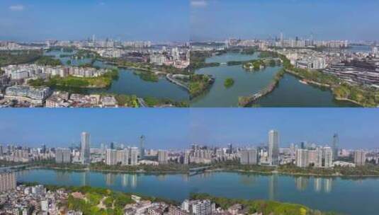 航拍广东惠州东江两岸风光14高清在线视频素材下载