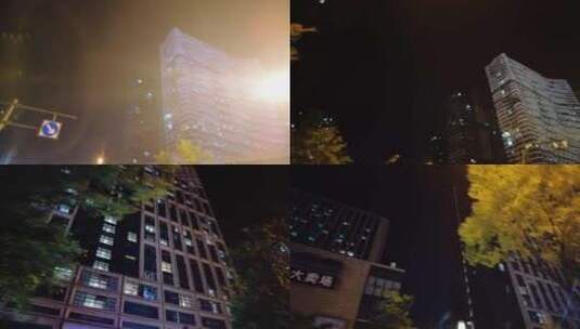 城市马路街头夜景视频素材高清在线视频素材下载