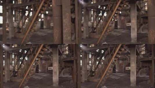 废弃工厂高清在线视频素材下载