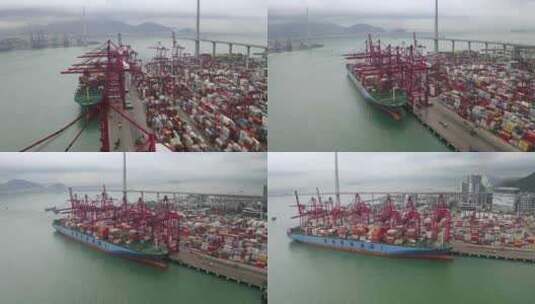 港口码头 集装箱 货运高清在线视频素材下载