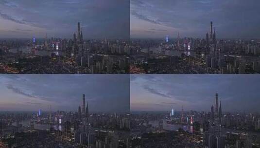 上海陆家嘴夜景高清在线视频素材下载