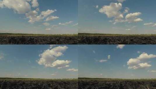 蓝天白云唯美风景实拍素材4K宽屏高清在线视频素材下载