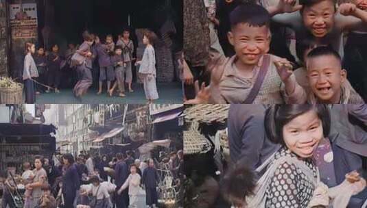 1959年香港孩子放学影像高清在线视频素材下载