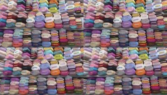 布匹 纺织 织布 面料 丝绸 纺织品高清在线视频素材下载