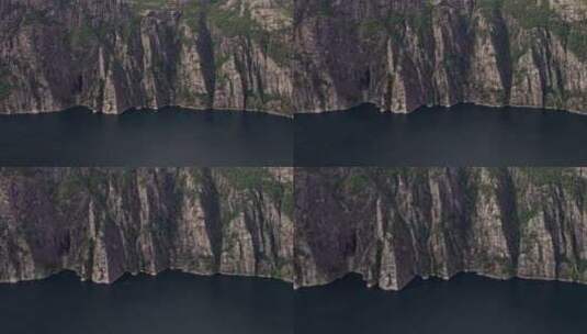 空中拍摄，在挪威Lysefjord的Pr高清在线视频素材下载