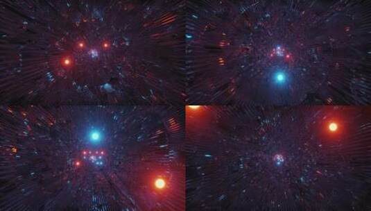 炫目的霓虹灯隧道背景高清在线视频素材下载