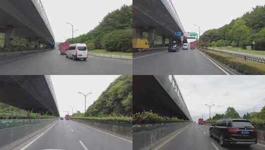 私家车汽车上高架桥行驶高清在线视频素材下载