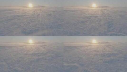 内蒙古冬季草原   锡林郭勒草原高清在线视频素材下载