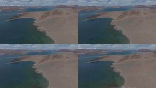 西藏那曲佩古措蓝色湖泊阿里大环线高空航拍高清在线视频素材下载