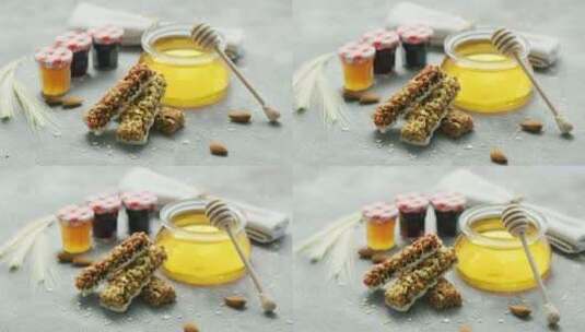甜点和蜂蜜高清在线视频素材下载
